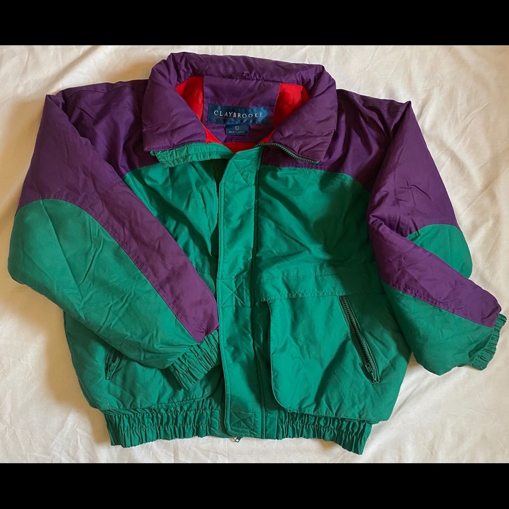 Vintage 90’s color block claybrooke puffer jacket.